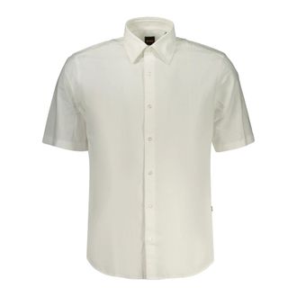 HUGO BOSS Hugo, Short Sleeve Shirts, male, White, Size: 3XL Rash 2 Short-Sleeved Shirt