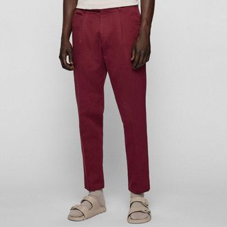 HUGO BOSS Mens Boss T-Peet Trousers in Red