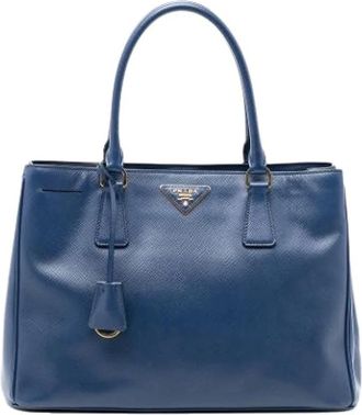 Prada Pre-owned Tote Bags, female, Blue, Size: ONE SIZE Pre-owned The Galleria Satchel