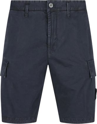 Stone Island Shorts cargo con bottone - Blu