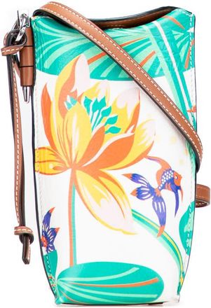 Loewe Pre-owned Loewe Paulas Ibiza Leather Waterlily Gate Pocket Crossbody Ladies 652010