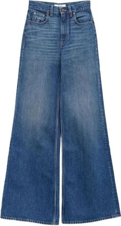 Chlo&eacute; Hoge Taille Boot Cut Denim Jeans - Dames - Loose Fit Jeans - Blauw - W28 - Denim - Jeans