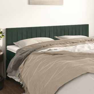 vidaXL Cabeceros 2 Unidades De Terciopelo Verde Oscuro 90x5x78/88 Cm Vidaxl