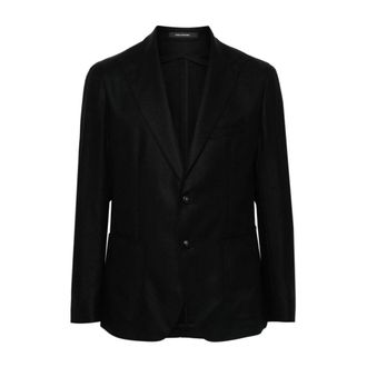 Tagliatore Jassen, Heren, Zwart, M, Wol, Blazer Monopetto