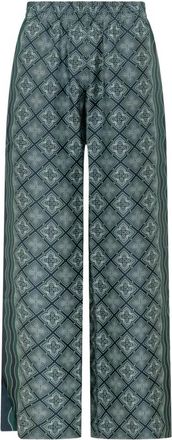 Casablanca Wijde Pijpen Broek - Dames - Wijde Broeken - Groen - M - Broeken