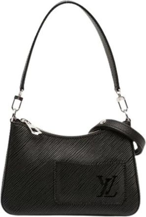 Louis Vuitton Pre-owned The Marellini - Dames - Vintage Schoudertas - Zwart - ONE Size - Leer - Vintage