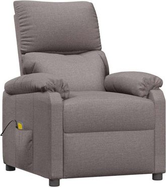 vidaXL Vidaxl - Sill&oacute;n De Masaje Reclinable De Tela Gris Taup&eacute;