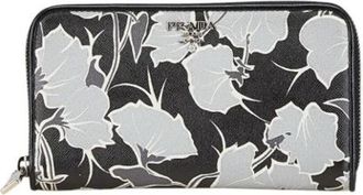 Prada Pre-owned Vintage Leren Portemonnee - Dames - Vintage Accessoires - Zwart - ONE Size - Leer - Vintage