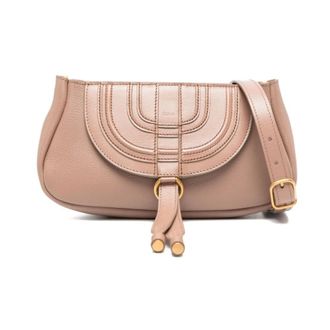 Chlo&eacute; Shoulder Bags, female, Pink, Size: ONE SIZE Marcie Leather Shoulder Bag