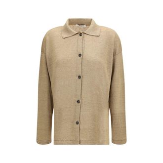 Max Mara Beige Linen Womens Cardigan
