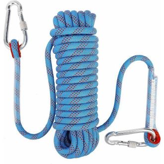 OEM Cuerda De Escalada Con Mosquet&oacute;n De Seguridad Est&aacute;tico De 10 Mm, Cuerda De Poli&eacute;ster Para Alpinismo, Rescate, Senderismo Y Monta&ntilde;ismo, 10 M - Crezuo