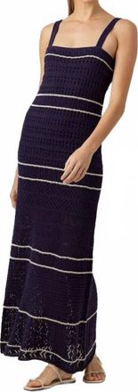 Sundays Cleore Maxi Dress In Navy White