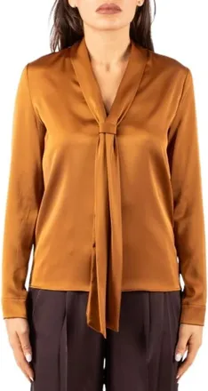 Hanita Overhemden, Dames, Bruin, M, Polyester, Camicia