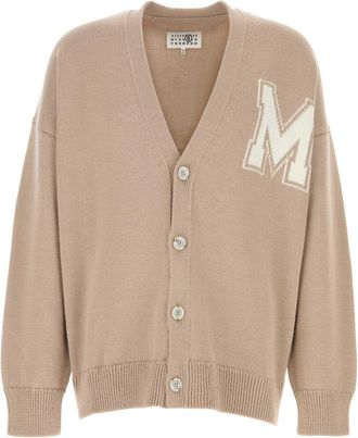 Maison Margiela Beige Wool And Acrylic Cardigan