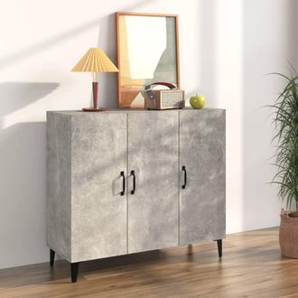 vidaXL Vidaxl - Aparador De Madera De Ingenier&iacute;a Gris Hormig&oacute;n 90x34x80 Cm