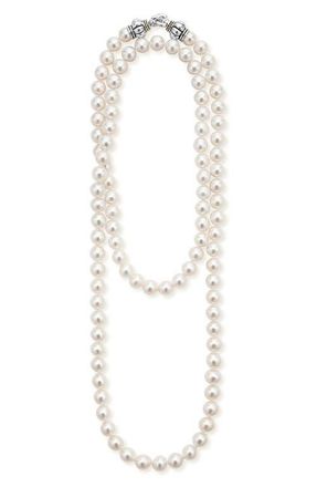 Lagos Luna Freshwater Pearl Necklace in Pearl/silver at Nordstrom