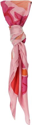 Liu Jo Flower Foulard - Dames - Wintersjaals - Veelkleurig - ONE Size - Denim - Accessoires