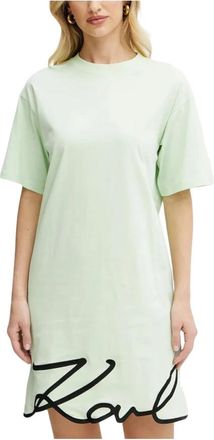 Karl Lagerfeld Vestido MC - Dames - Korte kleedjes - Groen - XS - Kleedjes