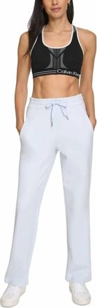 Calvin Klein Womens Fleece High-Waist Angled-Pocket Sweatpants In Spray