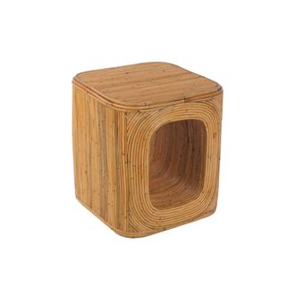 Sweeek Mesita de noche de rat&aacute;n, natural