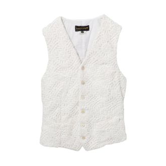 Comme Des Gar&ccedil;ons Floral-embroidered vest - female - Comme des Gar&ccedil;ons - Waistcoats - White - S - Jackets