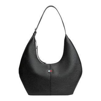Tommy Hilfiger Shoulder Bags, female, Black, Size: ONE SIZE TJW Slouchy City Hobo Large Bag