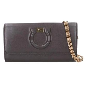 Ferragamo Pre-owned Clutches, female, Gray, Size: ONE SIZE Pre-owned Shoulder Bag