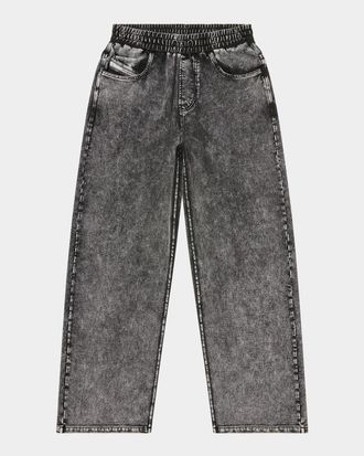 Diesel Men & apos;s TR-p-stuk Stretch Denim-Effect Sweatpants