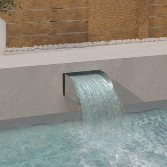 Berkfield Home Waterfall 30x34x14 cm Stainless Steel 304 in Silver | Size: 30 x 34 x 14 cm