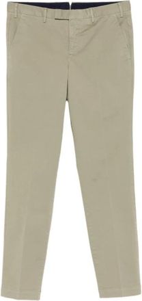Pantaloni Torino Pantalon met rechte pijpen en riemlussen - Heren - Chinos - Groen - 3XL - Katoen - Broeken