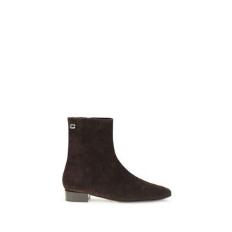 Carel Brown Leather Ankle Womens Boots