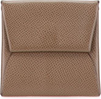 Herm&egrave;s Etoupe Gray Gray Epsom Leather Coin Purse/Coin Case (Pre-Owned)
