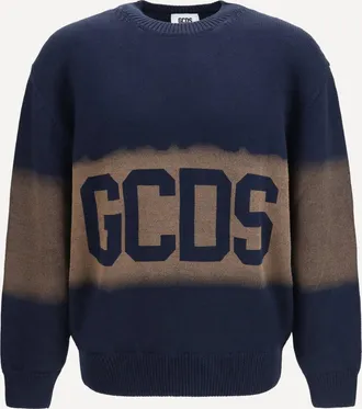 GCDS Logo Spray crewneck Sweater Male XL