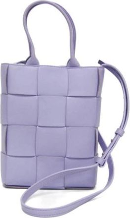 Bottega Veneta Pre-owned Tote Bag - Dames - Vintage Shopper - Paars - ONE Size - Leer - Vintage