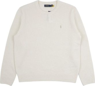Polo Ralph Lauren Round-neck Knitwear, male, White, Size: L Round-neck Knitwear