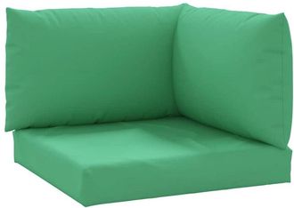 vidaXL Cojines Para Palets 3 Unidades Tela Oxford Verde Vidaxl