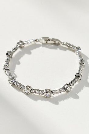 Anthropologie Mixed Crystal Tennis Bracelet