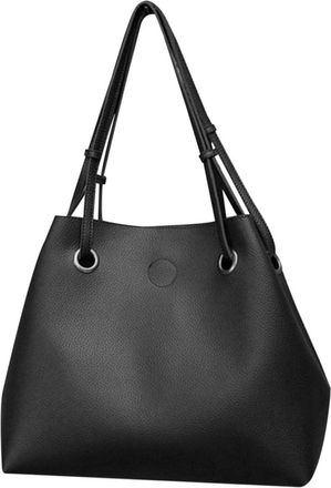 Yardwe 2PCS Black PU Women Handbag Set Large Capacity Crossbody and Tote Bag for Daily Use Practical Fashionable Shoulder Bags for Ladies