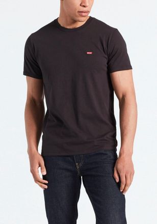 Levi's T-Shirt LEVIS ORIGINAL HM TEE, Herren, Gr. L, schwarz, Jersey, Obermaterial: 100% Baumwolle, normal h&uuml;ftbedeckend, Rundhals, Rippb&uuml;ndchen, Shirts T-Sh