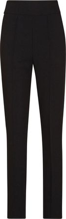 Philipp Plein slim-cut crepe trousers - women - Polyester/Polyester - S - Black