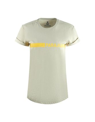 Parajumpers Womens Parajumpers Space Tee Beige T Shirt - Green - Size: 10/8