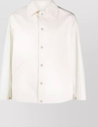 Jil Sander logo print cotton jacket