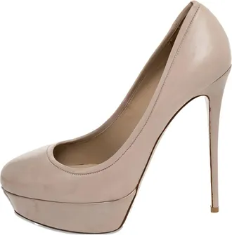 Valentino Garavani 145mm platform leather pumps - women - Calf Leather/Calf Leather/Leather - 40 - Neutrals