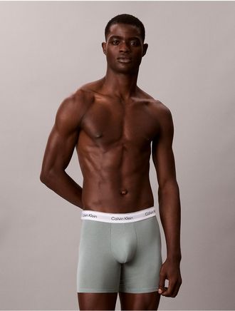 Calvin Klein Mens Icon Cotton Stretch Boxer Brief - Medium Green - XL