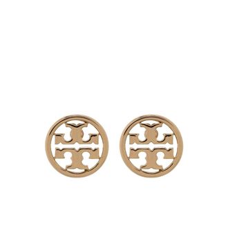 Tory Burch Monogram Butterfly Oorbel Gouden Afwerking - Dames - Oorbellen - Geel - ONE Size - Accessoires