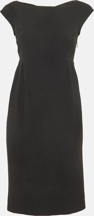 Moschino Black Crepe Bow Cut Out Mini Dress