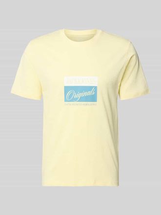 Jack & Jones T-Shirt mit Statement-Print Modell RHYERES in Hellgelb, Gr&ouml;&szlig;e XXL