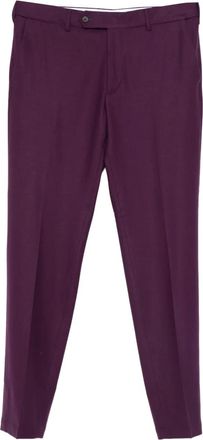 Cellar Door Wollen broek met toelopende pijpen en knopen - Paars