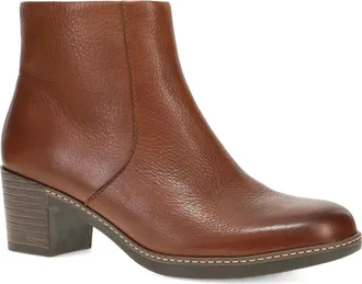 Dansko Meryll Leather Bootie in Brown at Nordstrom, Size 36