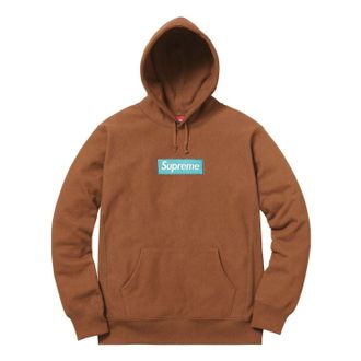 SUPREME FW17 Box Logo Hoodie Brown SUP-FW17-114